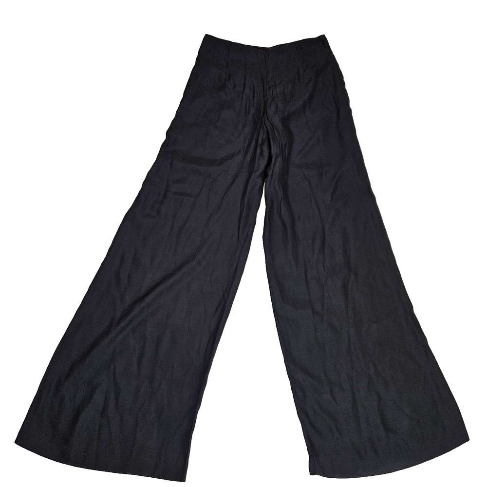 Line & Dot 100% Silk Wide Leg Pant Women M Revolve Minimal Quiet Luxury Black - Picture 16 of 16